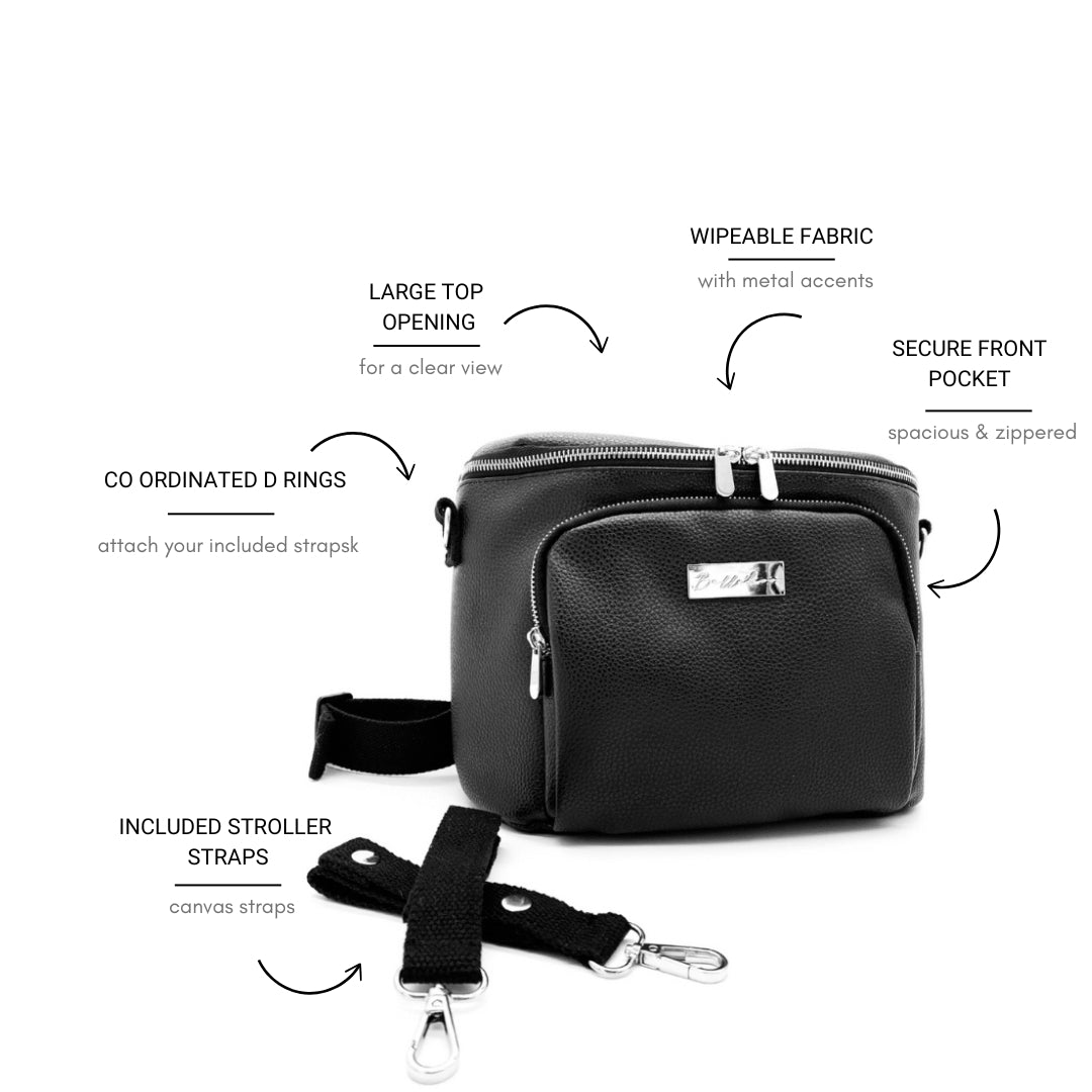 Bellaboo Crossbody Baby Sling Caddy Bag Onyx Features