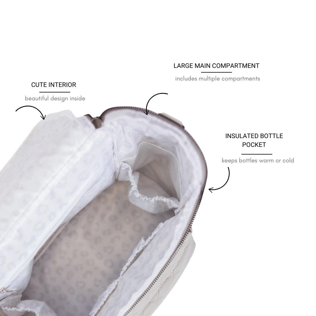 Bellaboo Mabel Baby Changing Bag Clouds Interior And Insulated Bottle Pocket