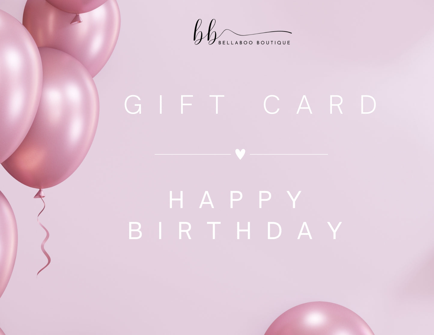 Bellaboo Gift Card Happy Birthday