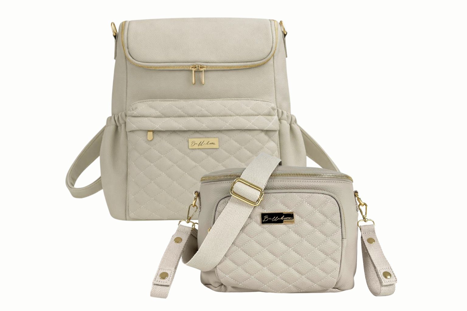 Mabel Baby Changing Bag & Sling Bag Set In Mocha – Bellaboo Boutique