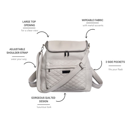 Bellaboo Mabel Baby Changing Bag Clouds Features  Info Graphice