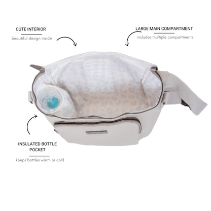 Bellaboo Crossbody Baby Sling Bag Clouds Interior And Insulated Bottle Pocket