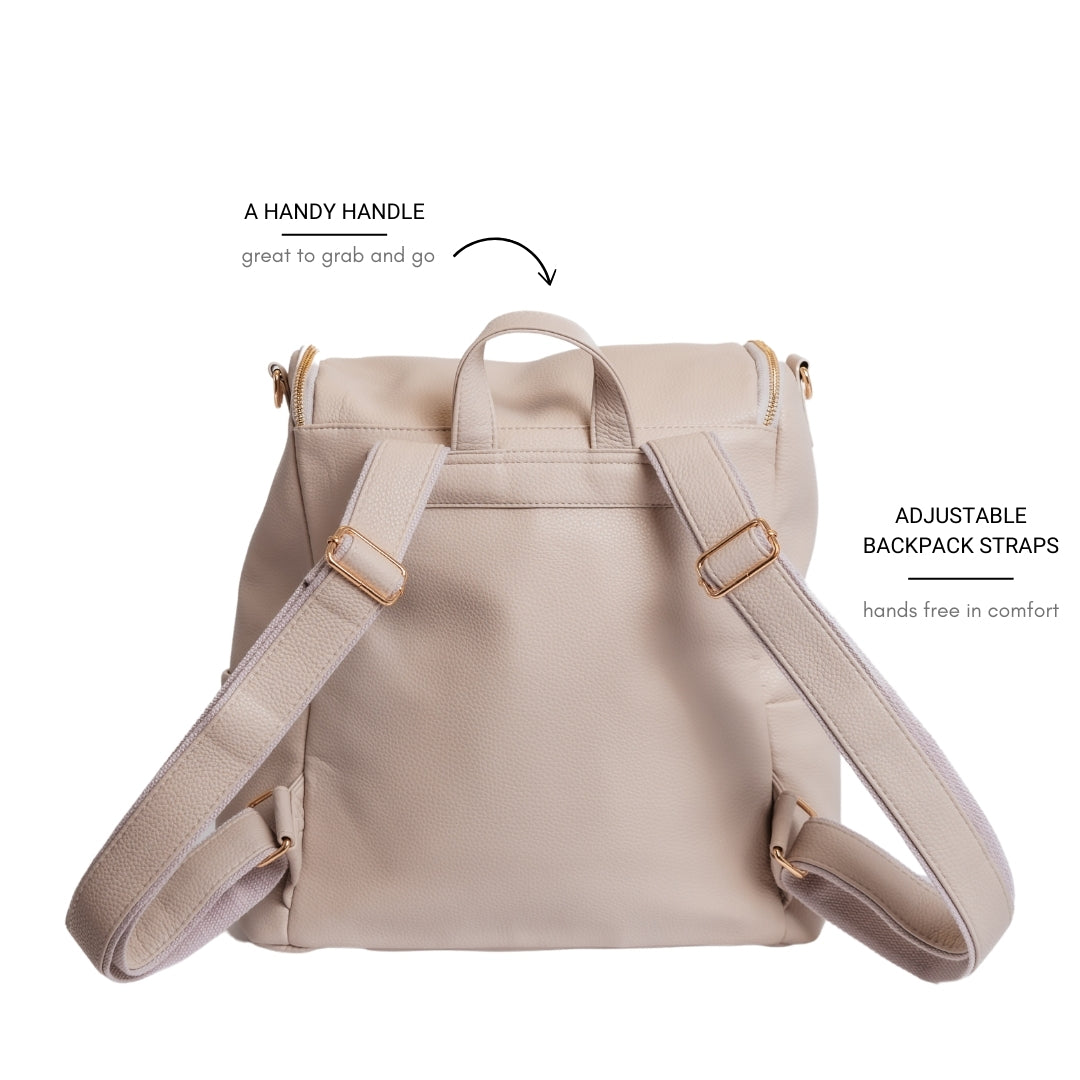 Bellaboo Mabel Baby Changing Bag Mocha Backpack Straps
