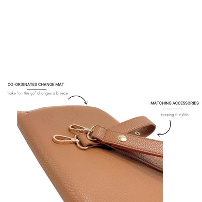 Bellaboo Mabel Baby Changing Bag Tan Change Mat And Straps