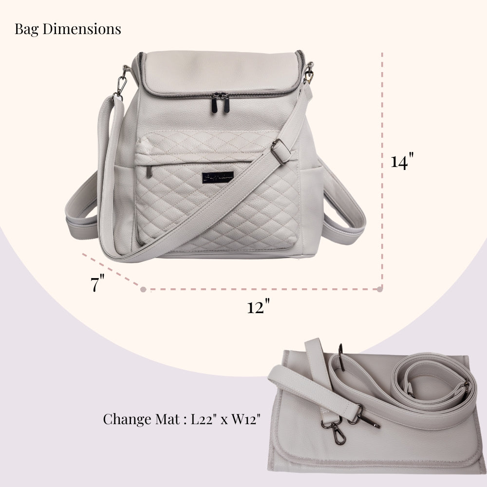 Bellaboo Mabel Baby Changing Bag Clouds Dimensions