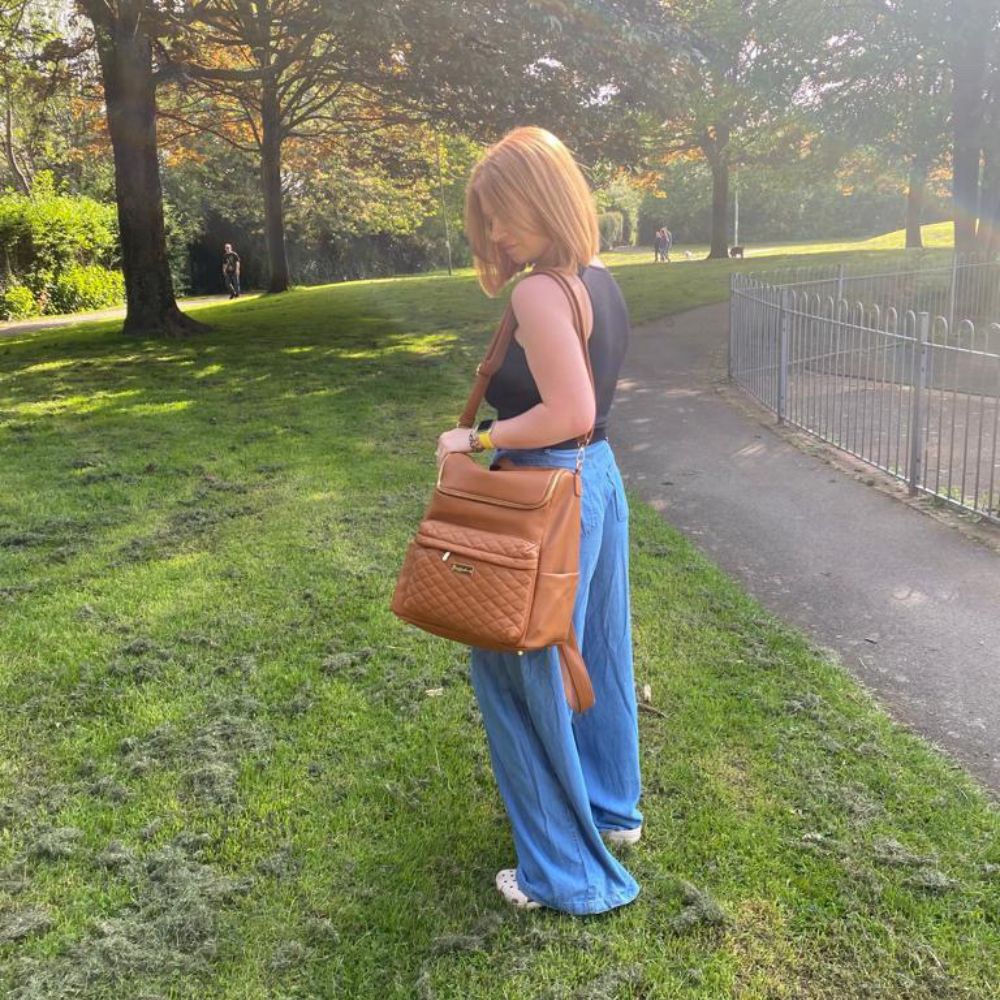 Mabel Baby Changing Bag & Sling Bag Set In Tan