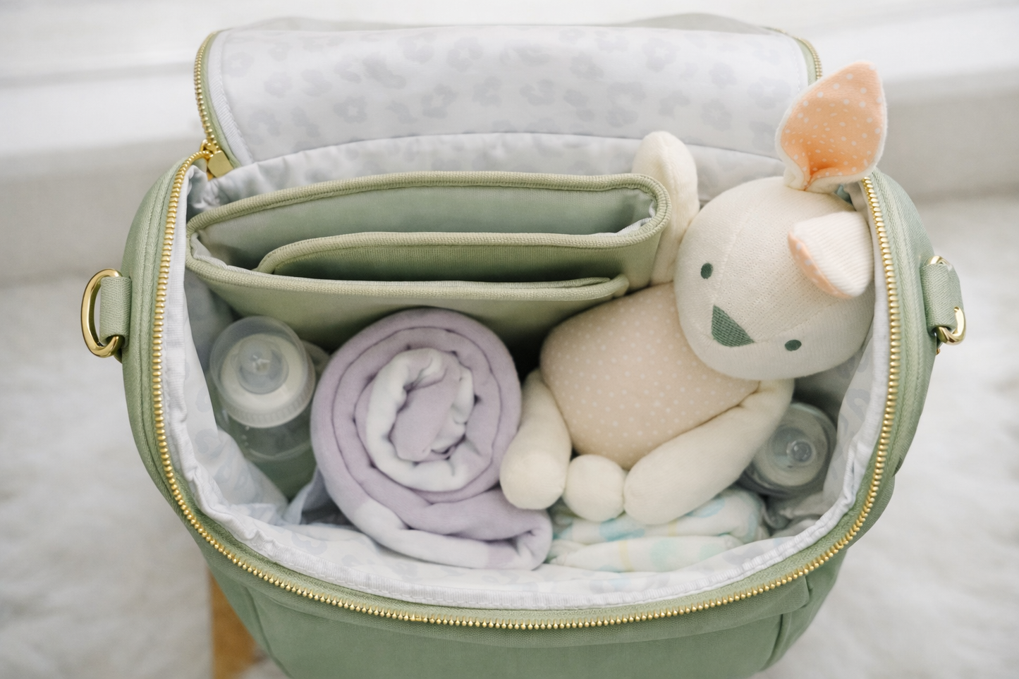 Mabel Baby Changing Bag & Sling Set In Sage - Arriving Early March