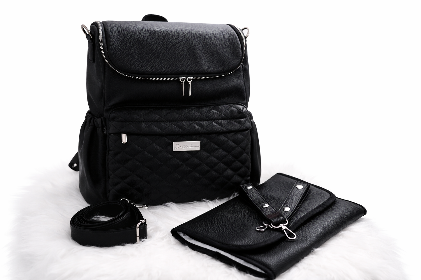 Mabel Baby Changing Bag & Sling Bag Set In Onyx
