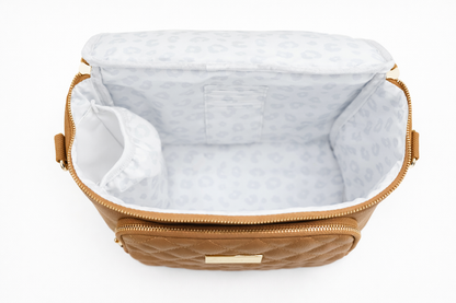 Mabel Baby Changing Bag & Sling Bag Set In Latte