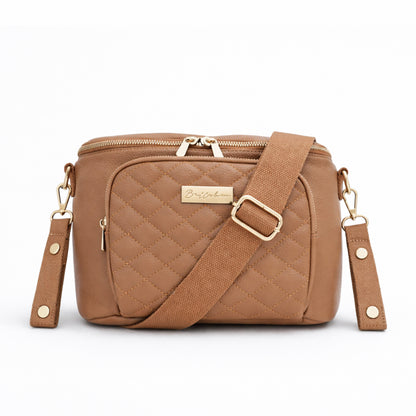 Mabel Baby Changing Bag & Sling Bag Set In Latte