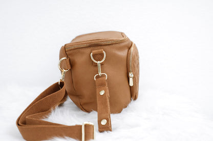 Mabel Baby Changing Bag & Sling Bag Set In Latte