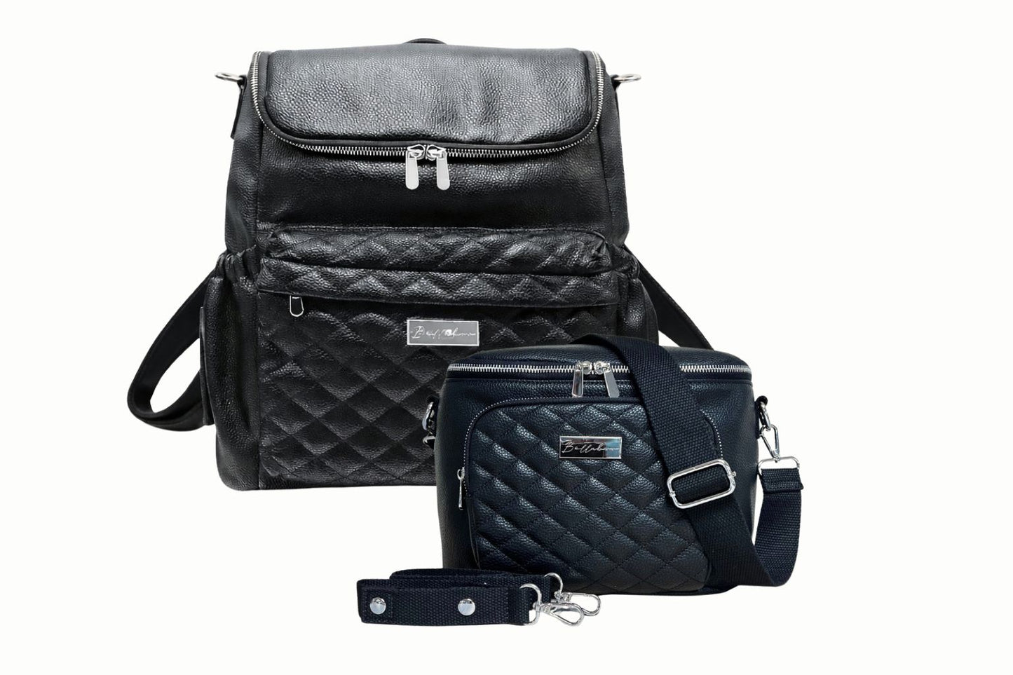 Mabel Baby Changing Bag & Sling Bag Set In Onyx