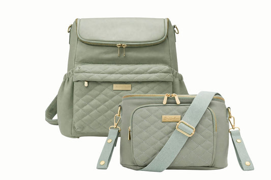 Mabel Baby Changing Bag & Sling Set In Sage - Arriving Early March