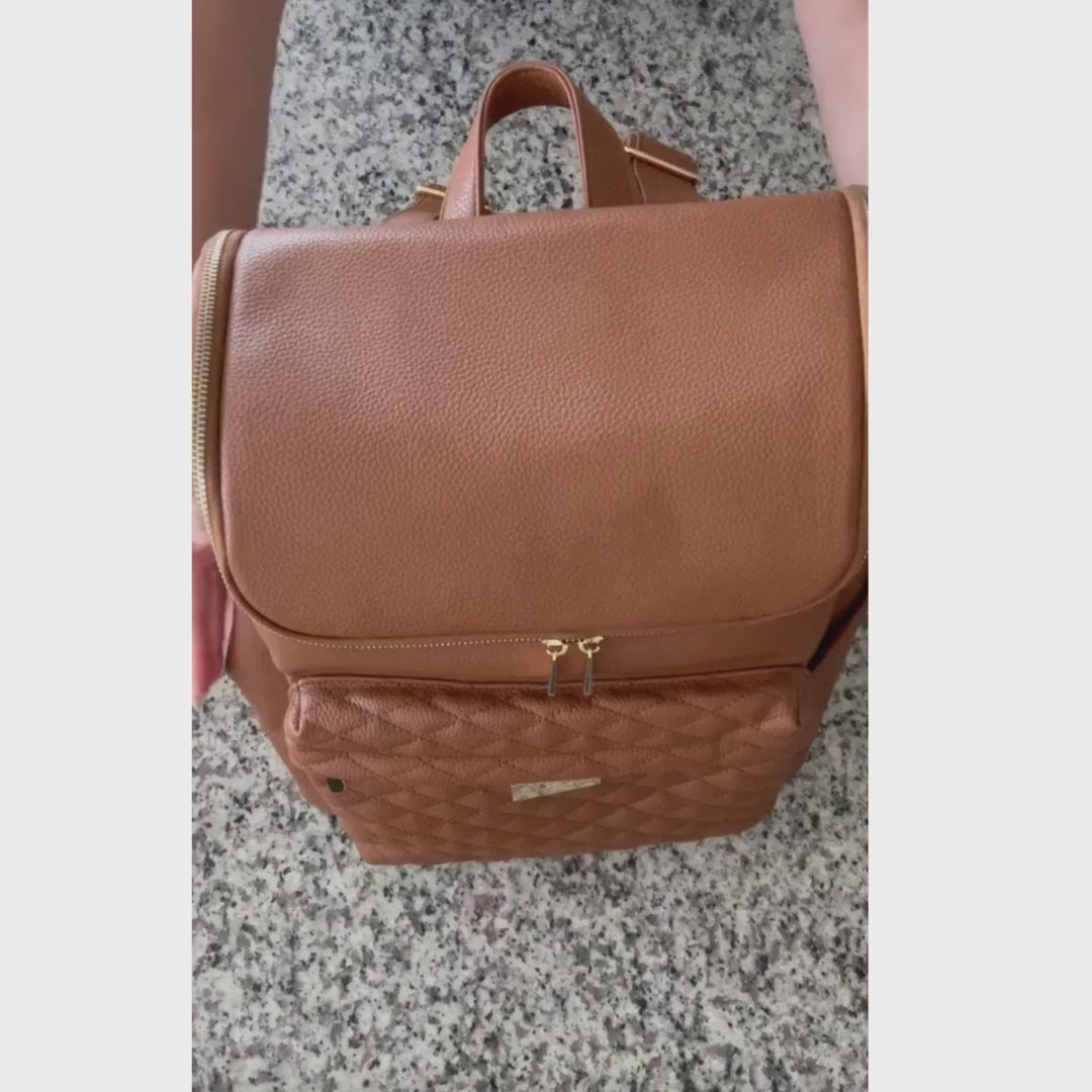 Bellaboo Mabel Baby Changing Bag Tan Video