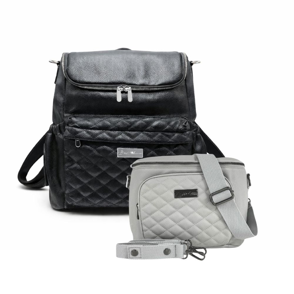 Mabel Baby Changing Bag Onyx & Sling Clouds